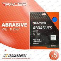 5 x Pacer Wet & Dry Abrasive Sandpaper 400 Grit For Demanding Finishing Tasks
