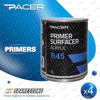 4 x Pacer R45 Acrylic Primer Surfacer 1Litre Single Pack Acrylic Paint Systems