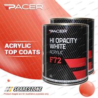 2 x Pacer F72 Hi Opacity White Acrylic 4 Litre Special UV Absorbing Additives