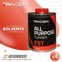4 x Pacer F57 All Purpose Thinners 1Litre Solvents Premium Quality Brand New