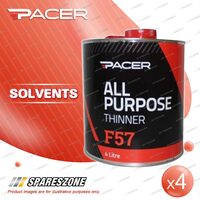 4 x Pacer F57 All Purpose Thinners 4 Litre Solvents Premium Quality Brand New
