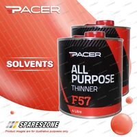 2 x Pacer F57 All Purpose Thinners 4 Litre Solvents Premium Quality Brand New