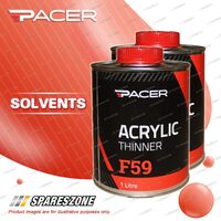 2 x Pacer F59 Acrylic Thinners 1Litre Solvents Premium Quality Brand New