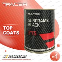 4 x Pacer F75 Subframe Black 1Litre Top Coats Special UV Absorbing Additives