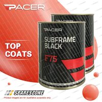 2 x Pacer F75 Subframe Black 1Litre Top Coats Special UV Absorbing Additives