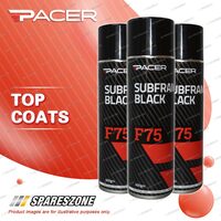 3 x Pacer F75 Subframe Black 400 Gram Special UV Absorbing Additives