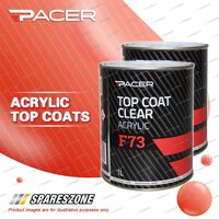 2 x Pacer F73 Top Coat Clear Acrylic 1 Litre Special UV Absorbing Additives