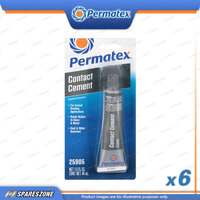 6 x Permatex Contact Cement Tube Carded 44ML Heat and Water Resistant