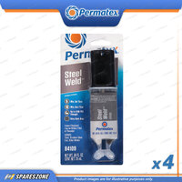4 x Permatex 4 Minute Multi - Metal Epoxy Versatile Adhesive Dual Syringe 25ML