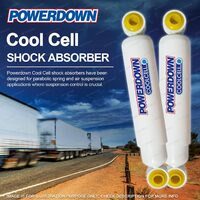 2 Front POWERDOWN COOL CELL Shock Absorbers for FREIGHTLINER FL112 FLC112 90-93