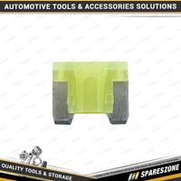 100 Pcs of Charge 20 Amp Low Profile Fuse Yellow Colour - for Car & Truck Parts