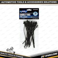25 Pcs of Charge Push Mount Type Cable Tie - 2.5mm x 100mm Zip Ties Organising