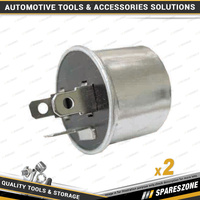 2 x Charge 3 Pin Flasher Relays - Maximum 2-6 Bulbs Electrical Relay