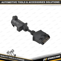 Loadmaster Trailer Adapter 7 Pin - Flat Car Socket to Large Round Trailer Plug