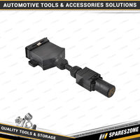 Loadmaster Trailer Adapter 7 Pin - Small Round Car Socket to Flat Trailer Plug