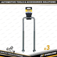3 x Loadmaster U Bolts - Square 75 x 12 x 260mm Carbon Steel Grade 101