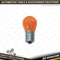 10 Pcs of Motolite 12V 21W Offset Amber BA15S Globe - Single Contact Light Bulbs