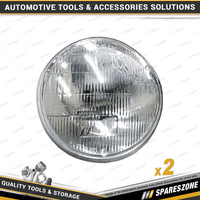 2 x Motolite 12V 55W 2 Pin Sealed Beams - 5-3/4" 146mm Diameter Round Small Beam