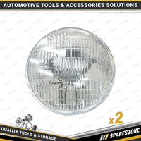 2 x Motolite 24V 75/55W 3 Pin Sealed Beams - 7" 178mm Diameter Round Large Beam