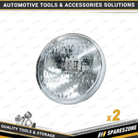 2 x Motolite 12V 35W Flood Lamp Sealed Beams - 4-1/2 Inch Block Pattern Lens