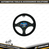 PC Covers 38cm Steering Wheel Cover - Terry Toweling Black Non-Slip