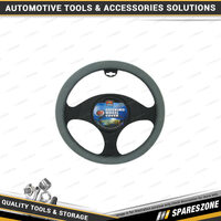 PC Covers 38cm Steering Wheel Cover - Terry Toweling Grey Non-Slip