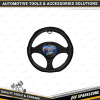PC Covers 38cm Steering Wheel Cover - Soft Grip 3 Pads Black Anti-Slip