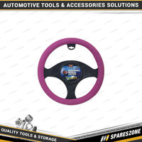 PC Covers 38cm Steering Wheel Cover - Microfibre Pink Anti-Slip Wheel Cover