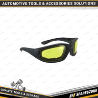 Pro-Kit Motorcycle Riding Glasses - UV400 Yellow Reduce Light Reflection