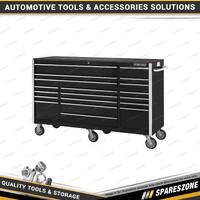 Pro-Kit RX Series 72" Black 19 Drawer Roller Cabinet - 183 W x 63.5 D x 57cm H