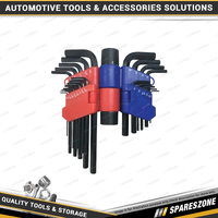 22 Pcs of PK Tool Metric & SAE Hex Key Set with Handle for Extra Leverage