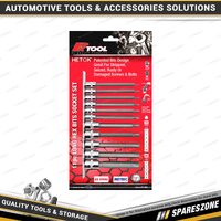 11 Pcs of PK Tool Hetok Long Hex Bits Socket Set - Patented Bits Design S2 Steel