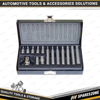 15 Pcs of PK Tool Metric 1/4" Hex Bits Set - with 1/2" to 10mm Adaptor S2 Steel