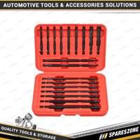 18 Pcs of PK Tool 1/4" Hex Long Shaft Star Bits Set - Include 75mm & 150mm Shaft