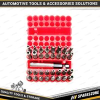 33 Pcs PK Tool 1/4" Hex Security Bits Set - with 60mm Magnetic Bits Holder Cr-V