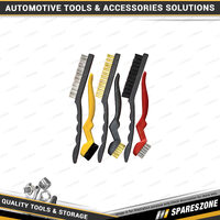 6 Pcs of PK Tool Wire Brush Set - Include 22cm & 17cm Steel Nylon Brass
