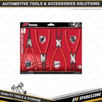 4 Pcs of PK Tool 175mm 7 Inch Straight & 90 Degree Nose Circlip Plier Set