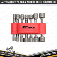 14 Pcs of PK Tool Impact Nut Driver Set - 6.4mm 1/4 Inch Hex Shank Metric & SAE