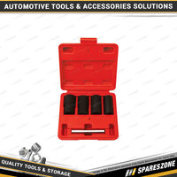 5 Pcs of PK Tool Twist Socket Set - 1/2" Dr Spiral Design Socket with Punch Bar