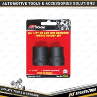 2 Pcs of PK Tool 1/2 Inch Drive Lug Nut Remover Impact Socket Set - Cr-Mo