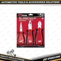 3 Pcs of PK Tool Combo Pliers Set - Long Nose & Combination & Side Cutter Plier
