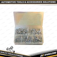300 Pcs of PK Tool Rivets Assortment - Multiple Size in Re-Sealable Plastic Case