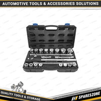 21 Pcs of PK Tool 3/4 Inch Drive Sockets Set - with Socket Lock & Extension Bars