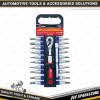 22 Pcs of PK Tool Socket & Ratchet Set - 3/8 Inch Dr Screwdriver Star Hex Cr-V