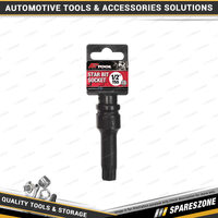 PK Tool 1/2 Inch Drive Impact Star Bit Socket - T55 6 Point 78mm SNCM Steel