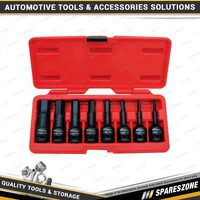 8 Pcs of PK Tool 1/2 Inch Drive 78mm Impact Hex Bits Socket Set - SNCM Steel