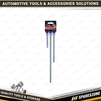 3 Pcs of PK Tool 1/4 Inch Drive Socket Extension Bar Set - 75mm 150mm & 250mm