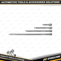 4 Pcs of PK Tool 1/4 Inch Drive Socket Extension Bar Set - Cr-V Wobble