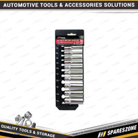 10 Pcs of PK Tool 3/8 Inch Drive Metric & SAE Multi-Drive Deep Socket Set