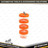 4 Pcs of PK Tool Smart Storage Jar Medium - Stack & Interlock with Each Other